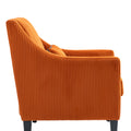 Coolmore Modern Accent Chair,Upholstered Armchair With Scooped Arms For Bedroom,Apartment,Studio,Office,Waiting Room Orange Corduroy Orange Primary Living Space Foam Corduroy