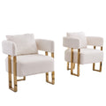 Ts Teddy Velvet Upholstered Metal Foot Sofas White Gold Teddy 1 Seat