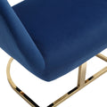Coolmore Modern Chair With Velvet Fabric, Mid Century Chair With Wide Upholstered, Armchair For Living Room, Lounge, Bedroom Navy Navy Primary Living Space Foam Velvet