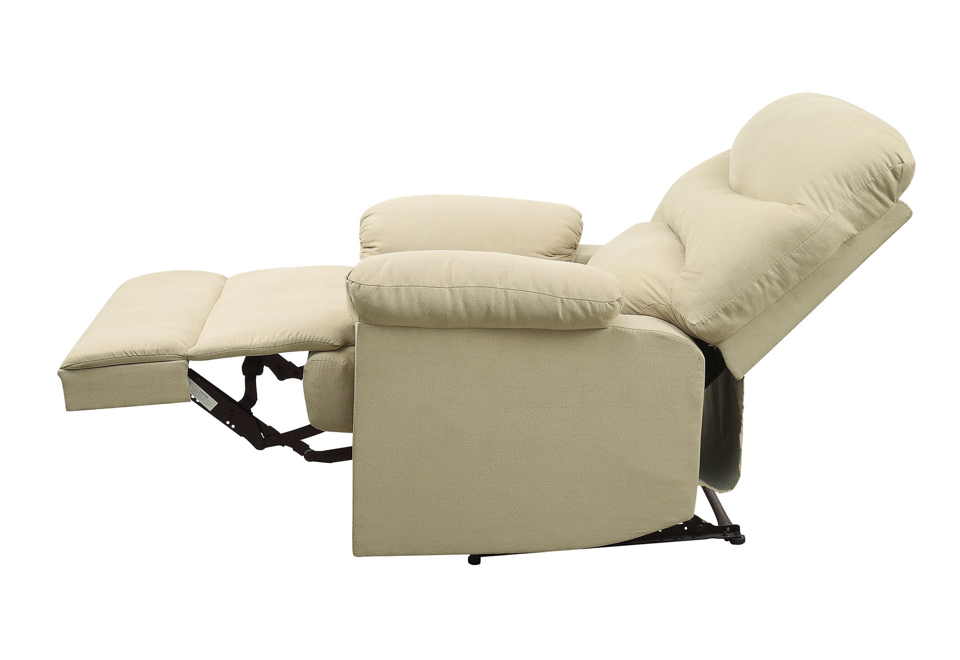 Arcadia Beige Microfiber Motion Recliner Beige Microfiber
