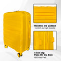 Hardside Luggage Sets 3 Pieces, Expandable Luggages Spinner Suitcase With Tsa Lock Lightweight Carry On Luggage 20Inch 24Inch 28Inch Antique Yellow Polypropylene