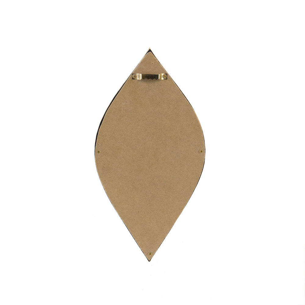 Small Decorative Mirror For Wall Decor, 4.5X9.5" Antique Gold Polyresin