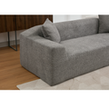 Arrived 2 Piece Boucle Cloud Sofa Set, Upholstered Sofa Set, Modern 3 Seater And 2 Seater Sofa With Mdf End Table For Living Room ,Apartment,3 2 Couch,Boucle,Dark Gray Gray Polyester Primary Living Space Soft Tight Back Modern Square Arms Foam