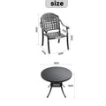 Cushions In Random Colors 5 Piece Set Of Cast Aluminum Patio Furniture With Cushions Yes Dining Set Black Seats 4 Rust Resistant Frame Water Resistant Cushion Garden & Outdoor Complete Patio Sets Aluminium