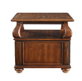 Walnut 2 Drawer End Table Walnut Primary Living Space Transitional Drawers Rectangular Particle Board Mdf