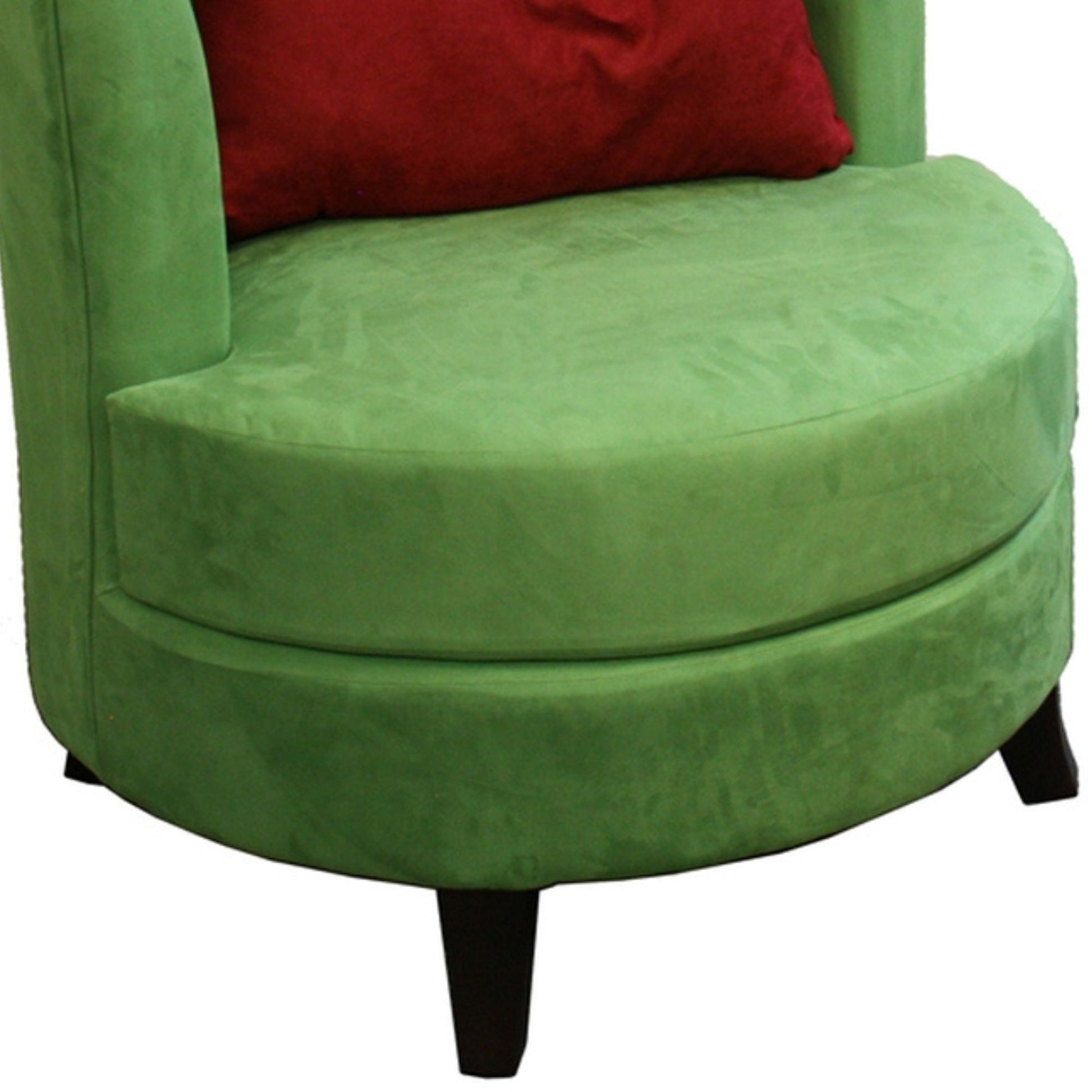 30.5" Tall Accent Chair With Pillow, Green Green Wood