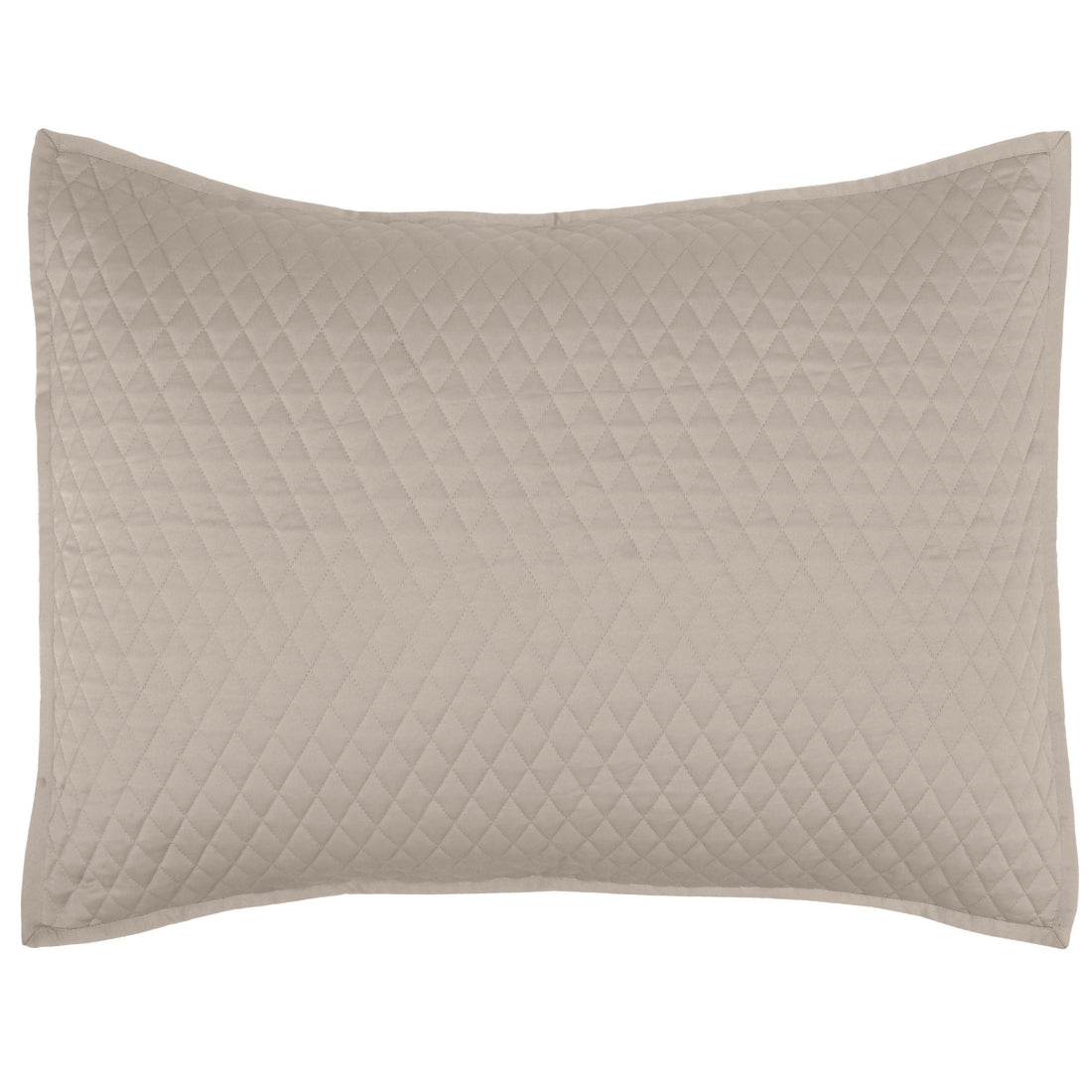Kahn 26 Inch Hand Stitched Standard Pillow Sham, Cotton Fill, Matte Brown Brown Cotton