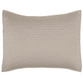 Kahn 26 Inch Hand Stitched Standard Pillow Sham, Cotton Fill, Matte Brown Brown Cotton