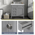 30'' Bathroom Vanity With Top Sink, Modern Bathroom Storage Cabinet With 2 Drawers And A Tip Out Drawer, Single Sink Bathroom Vanity Grey Modern Mdf Ceramic,Solid Wood Mdf