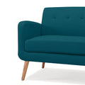 The Pacific Sofa Antique Blue Green Mid Century Modern Poplar Polyester 3 Seat