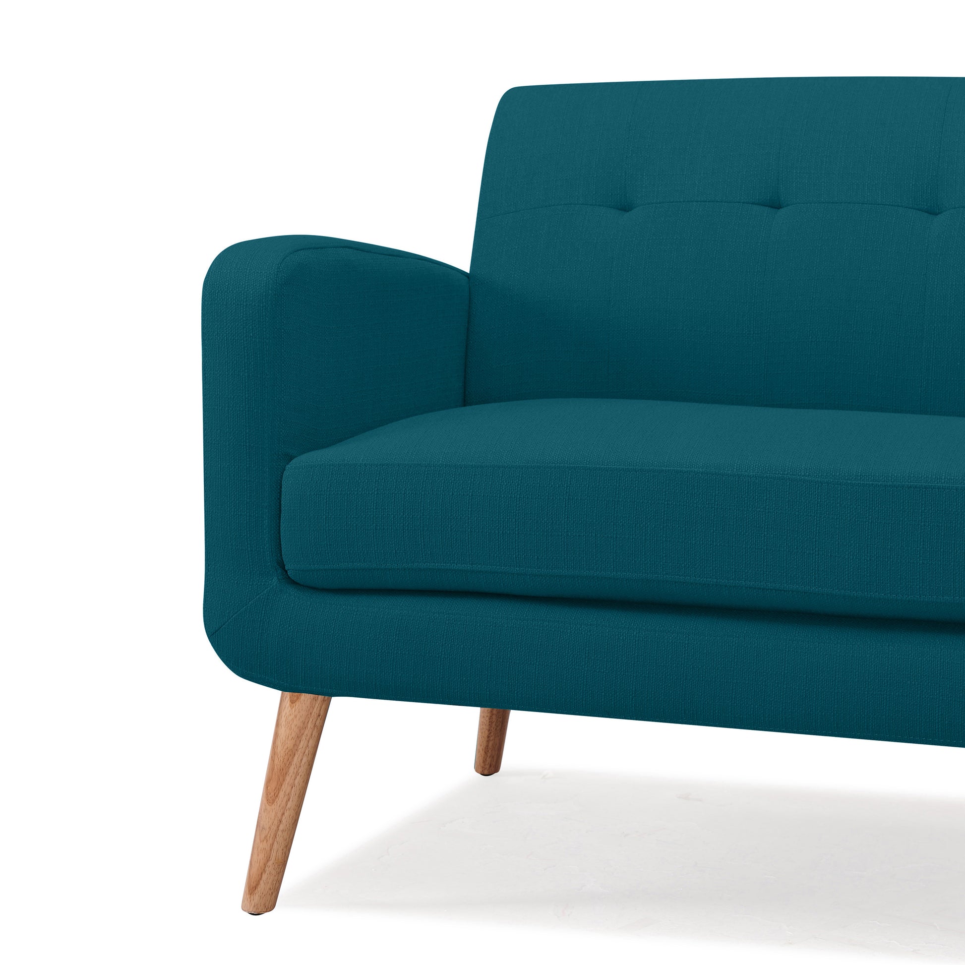 The Pacific Sofa Antique Blue Green Mid Century Modern Poplar Polyester 3 Seat
