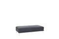 Modern Ink Blue Large Ottoman Metal Legs 1Pc Cocktail Ottoman Living Room Blue Faux Leather Primary Living Space Blue Contemporary,Modern Rectangle Bonded Leather