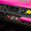 24V Xxxl Kids Ride On Utv W Parents Remote Control,Two Seater,Automatic Tipping Bucket,Rear Wheel Suspension,Slow Start,Portable Handle,Safety Belt,Led Light,Usb,Mp3,Bluetooth,Horn For Kids Aged 3 8. Pink 50 99 Lbs Polypropylene