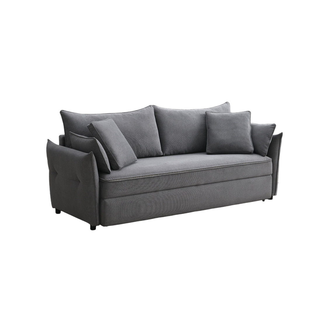 Irina Sofa W Sleeper, Gray Fabric Lv03100 Gray Upholstered 2 Seat