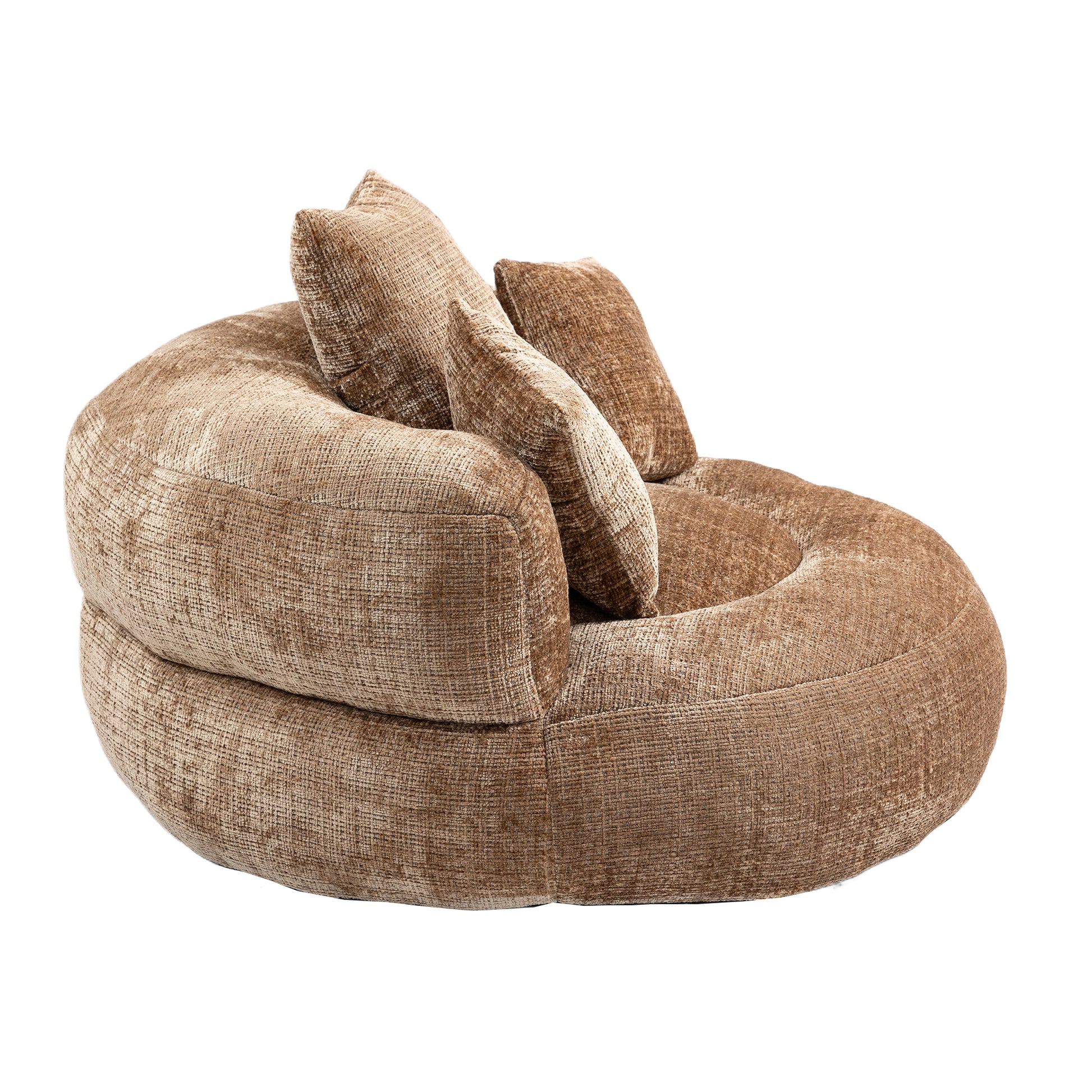 Coolmore Lazy Sofa Durable Comfort Lounger High Back Bean Bag Chair Couch With Three Pillows For Adults And Kids, Indoor & Outdoor, Single Gaming Sofa Chair For Bedroom,Office Coffee Chenille Coffee Foam Chenille 1 Seat