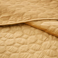 3 Piece Velvet Quilt Set Mustard King Cal King King Mustard Cotton