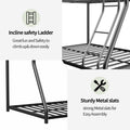 Metal Twin Over Full Bunk Bed Heavy Duty Sturdy Metal Noise Reduced Safety Guardrail Cpc Certified No Box Spring Needed Twin Black Metal Metal