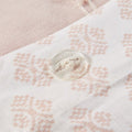 3 Piece Cotton Jacquard Duvet Cover Set Queen Pink Cotton