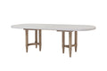Triad Double Pedestal Dining Table With Leaf Sand Solid Wood Mdf