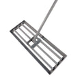 Garden Backyard Farmland Golf Course Compost Sand Leveling With 79.5 Long Handle Heavy Duty Tool Lawn Leveling Rake Grey Iron