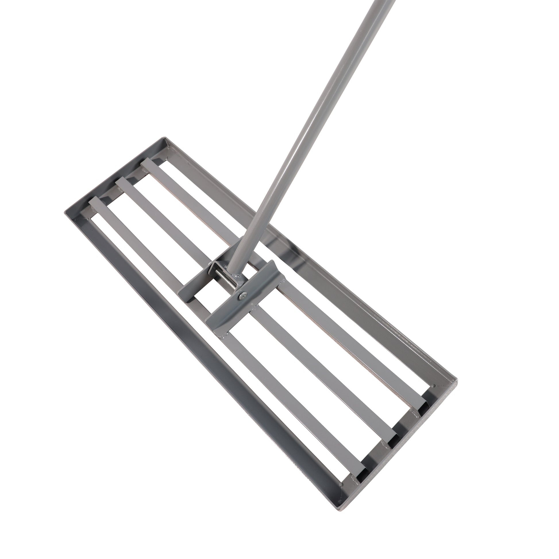 Garden Backyard Farmland Golf Course Compost Sand Leveling With 79.5 Long Handle Heavy Duty Tool Lawn Leveling Rake Grey Iron