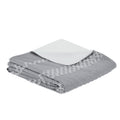 3 Piece Clipped Jacquard Duvet Cover Set King Gray Polyester