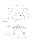 Office Chair, Adjustable Height, Swivel, Ergonomic, Armrests, Computer Desk, Work, White Leather Look, Chrome Metal, Contemporary, Modern White Foam Faux Leather