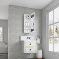 15'' W X 36'' H Bathroom Mirror Medicine Cabinet Wooden Door Medicine Cabinets For Bathroom, Wall Mounted Recessed Or Surface, Bathroom Mirror With Storage, Right Opening Door White Engineered Wood