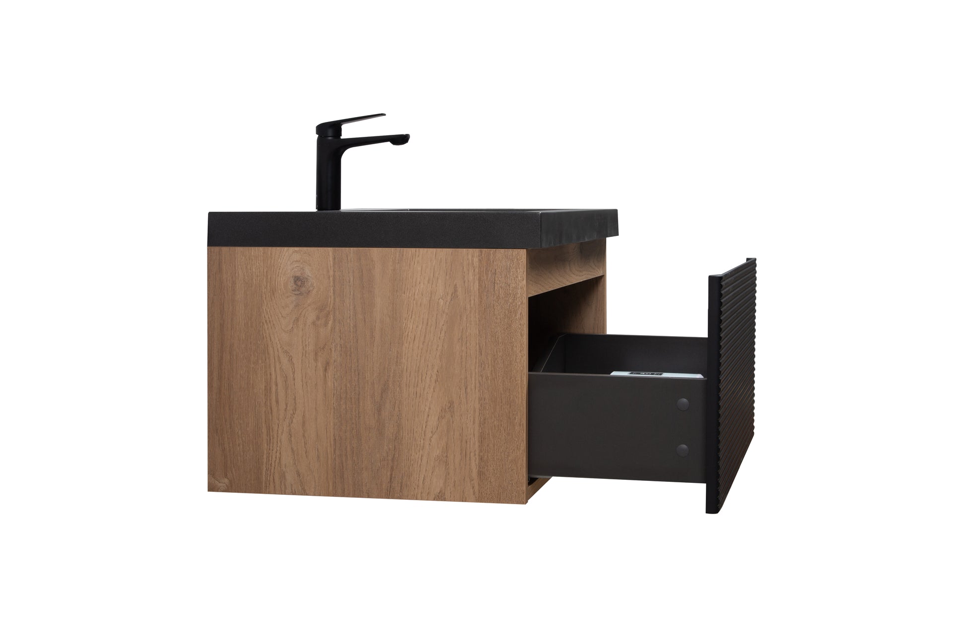30" Floating Bathroom Vanity With Sink, Modern Wall Mounted Bathroom Storage Vanity Cabinet With Countertop And Soft Close Drawers, Ink Black Cruis 30 Black Wood