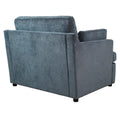 Oversized Accent Chair Comfortable Armrest Cushions, Versatile Neutral Style, Elegant Design, Durable Frame Blue Blue Polyester