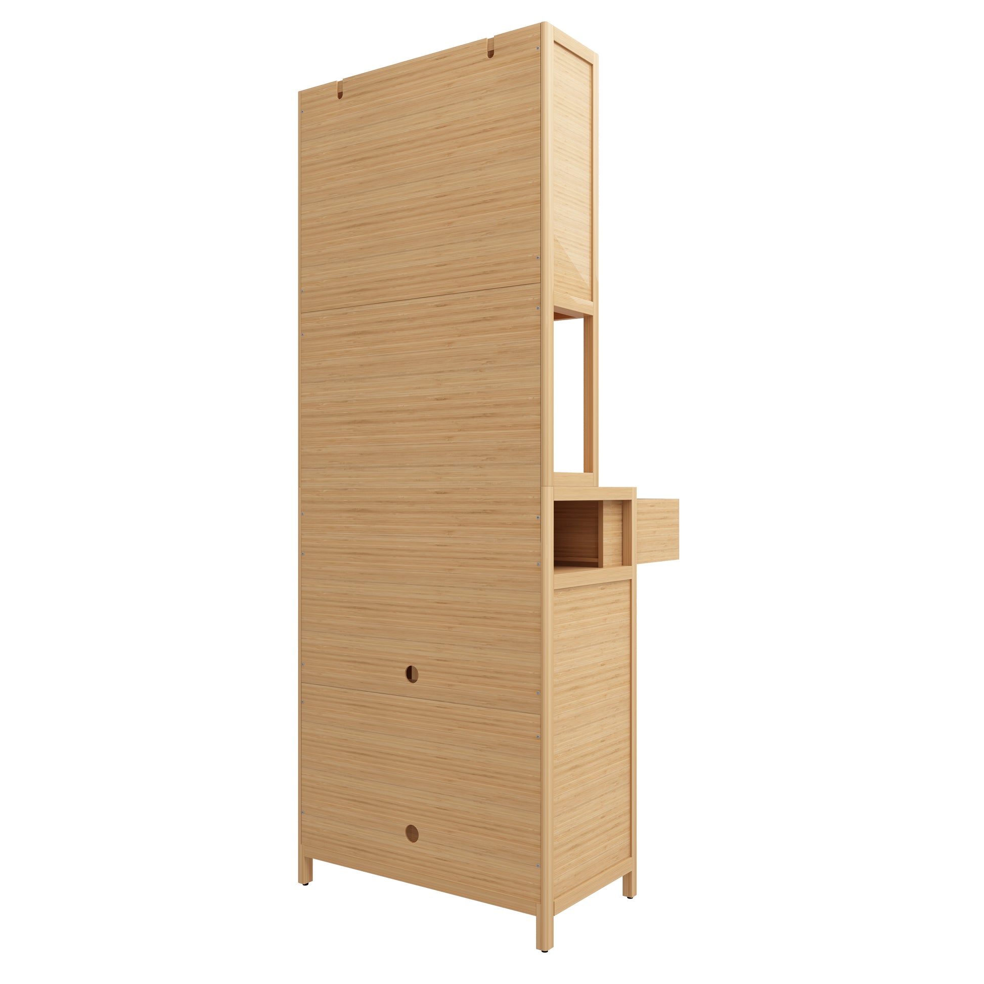 Bamboo Tea Cabinet 1 2 Drawers Natural Bamboo