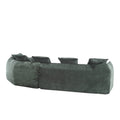 Modular Sectional Sofa, U Shaped Couch With Sofa For Five & Pillows, Modern Minimalist Chenille Fabric Large Comfy Cloud Sofas, Living Room Furniture Sets Emerald Chenille 5 Seat