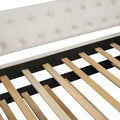 Twin Size Tufted Upholstered Daybed With Trundle, Velvet Sofabed With Rivet Design, No Box Spring Needed,Beige Twin Beige Velvet