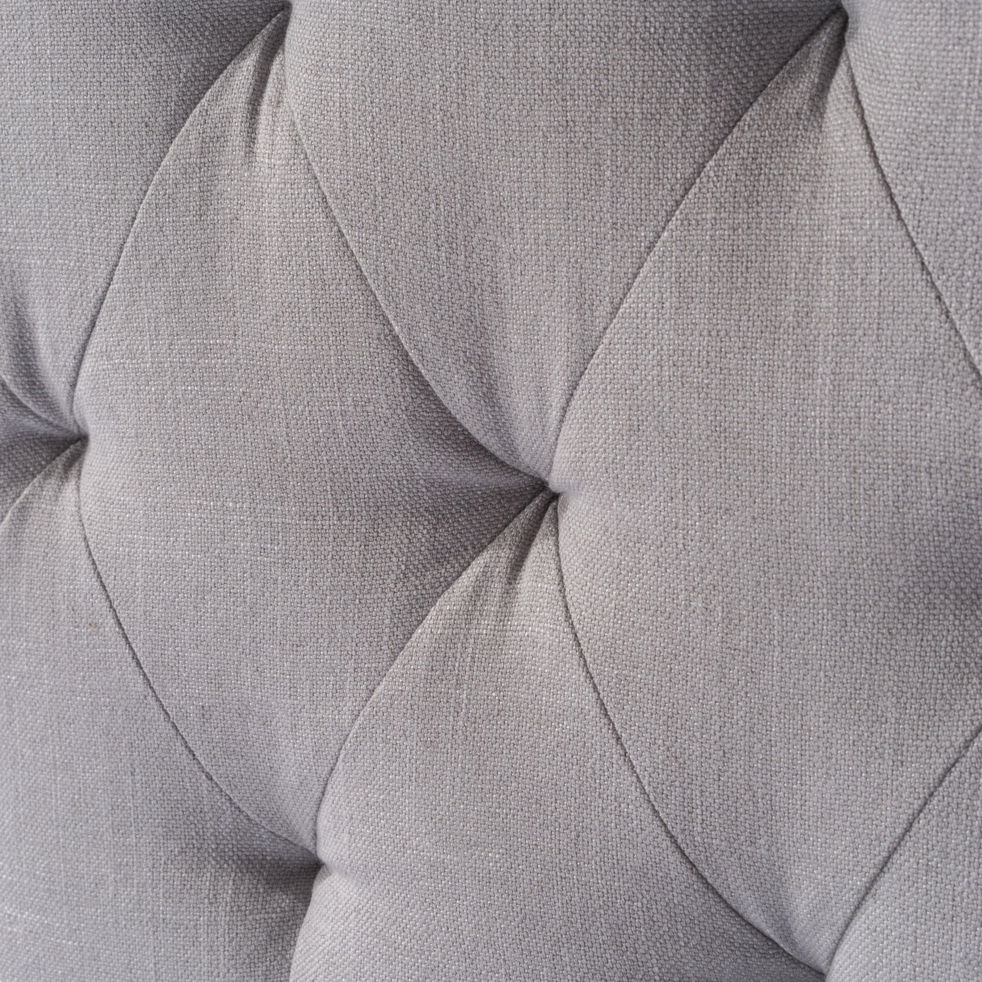 Upholstered Headboard, Diamond Tufted Design For Full Size Bed, Arched Structure, Easy Assembly, Light Grey Light Grey Fabric