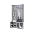 Van Hall Tree In Melamine, Open Storage Y Coat Space, Smoke Smoke Primary Living Space Minimalist,Modern Particle Board Melamine