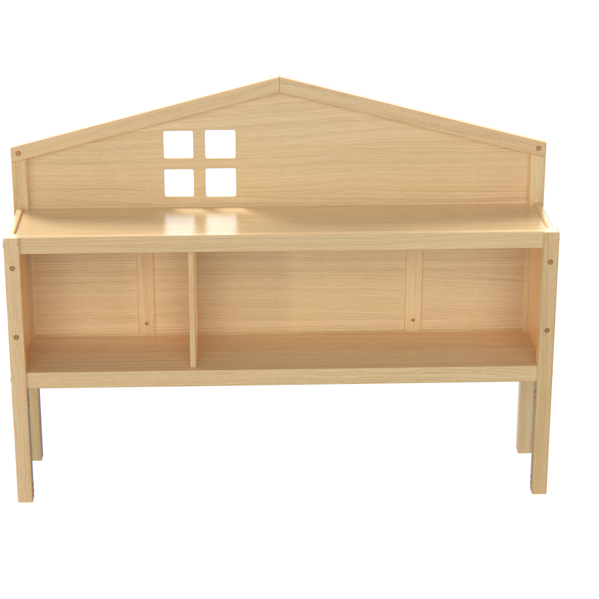 Headboard Storage Cabinet For Full Size Montessori Floor Bed Natural,Freely Collocation Natural Mdf
