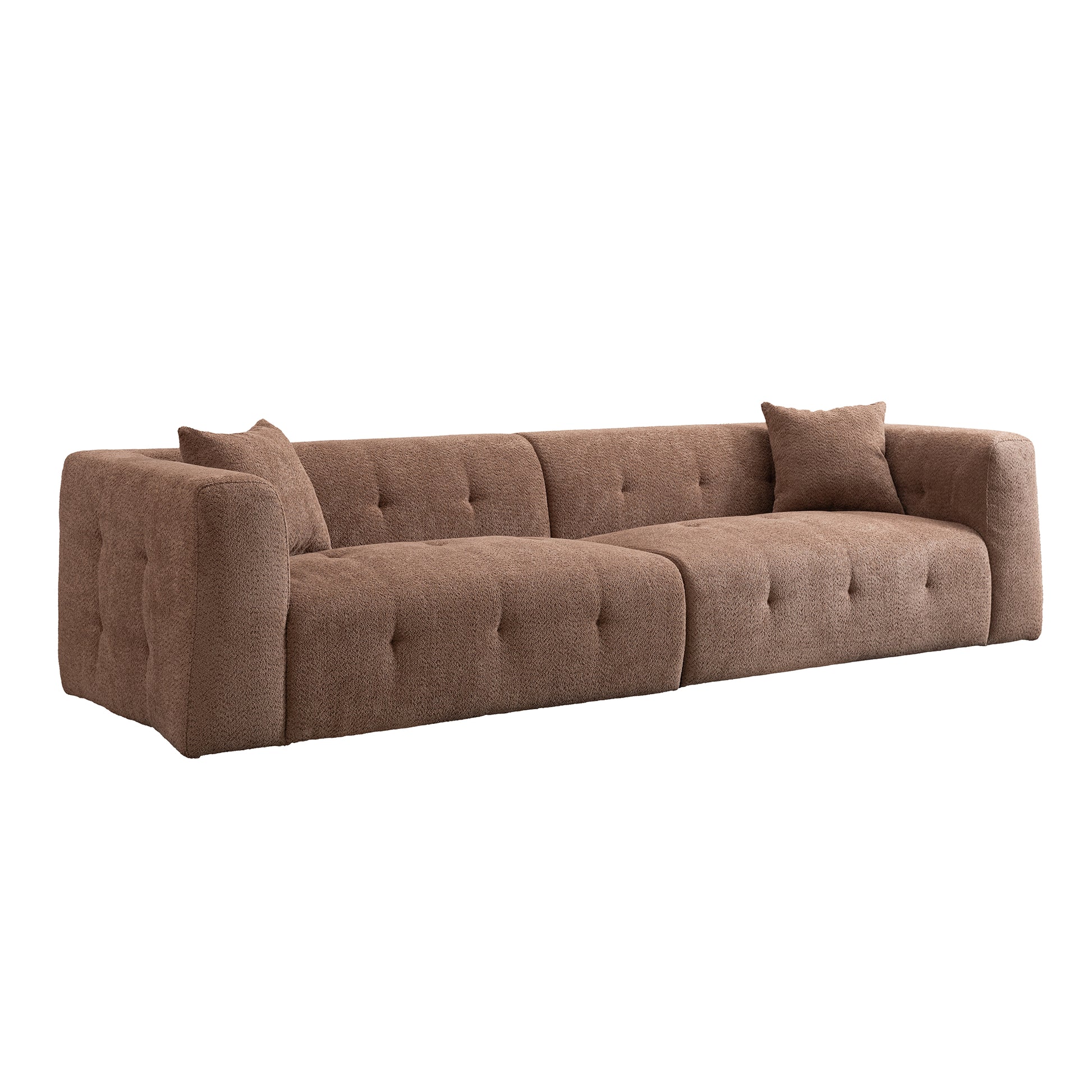 2297 Brown Sofa Brown Fabric 3 Seat