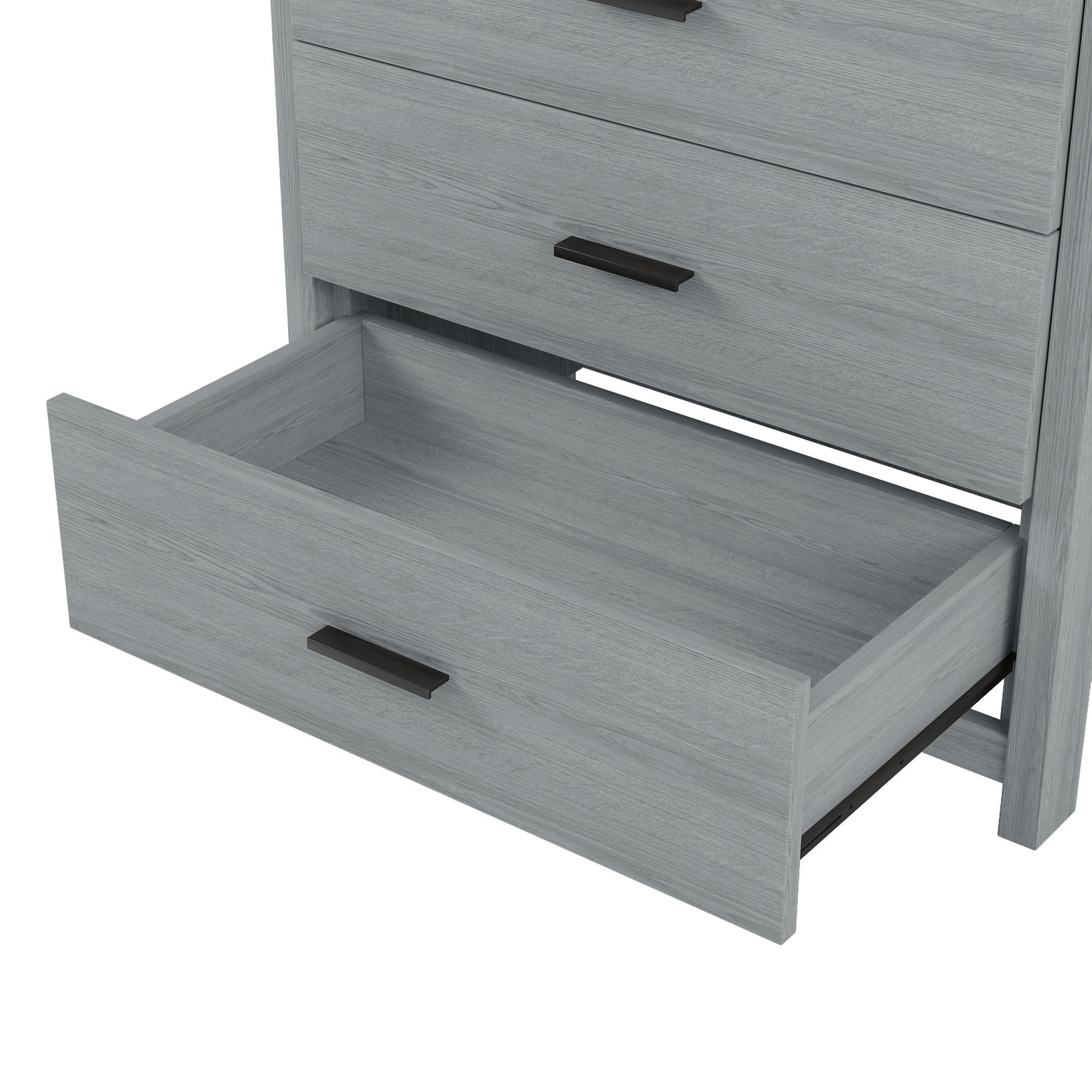 4 Pieces Bedroom Sets Queen Size Vintage Wooden Bed Frame With 2 Nightstands And 1 Dresser,Light Gray Box Spring Not Required Queen Light Gray 4 Piece Set American Traditional Solid Wood Mdf