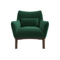 Brayden Mid Century Moder Armchair Green Velvet