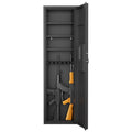 Didital Touch Panel In Wall Safe,Hidden Wall Safe For Rifles And Pistols With Adjustable Shelves,Assembled Storege Safe For Firearm And Valuables Black Digital Black Steel