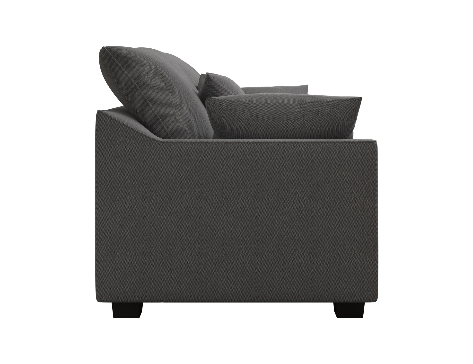 78.7" Sofa Couch 3 Seater Sofa With Pillows Polyester Upholstery Duck Down Filled Cushion Sofa For Living Room Apartment,Grey Grey Polyester Wood Primary Living Space Soft Cushion Back Foam Polyester 3 Seat