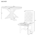 Functional Furniture Retro Style Dining Table Set With Extendable Table And 4 Upholstered Chairs For Dining Room And Living Room Natural Wood Wash Natural Wood Wash Solid Wood