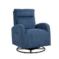 Jiada Upholstered Swivel Glider.Flannel Fabric.Rocking Chair For Nursery In Navy Blue.Modern Style One Left Bag Navy Blue Primary Living Space Foam Corduroy