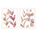 2 Piece Vignette Meadow Flora Botanicals I & Ii Framed Wall Art For Living Room, Abstract Wall Art Print For Home Decor, Bedroom Wall Art By Bluebird Multicolor Wood Paper
