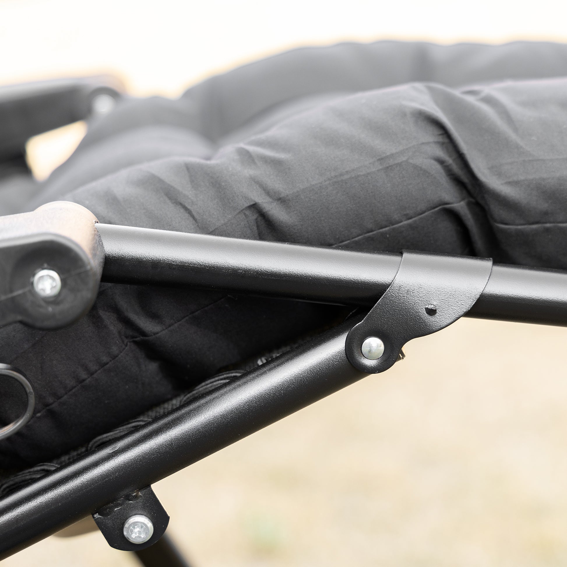 Outsunny Zero Gravity Chair, Folding Reclining Lounge Chair With Padded Cushion, Side Tray For Indoor And Outdoor, Supports Up To 264 Lbs., Black Black Steel