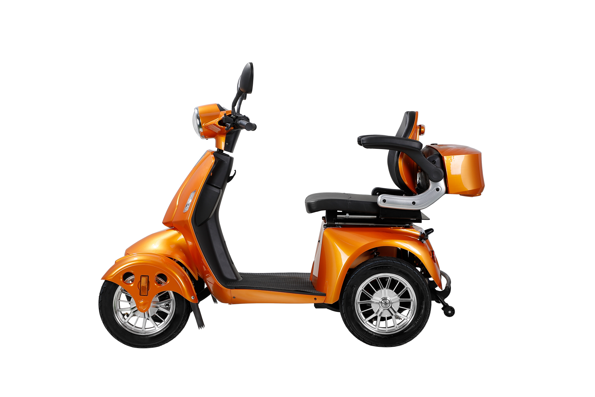 Fastest Mobility Scooter With Four Wheels For Adults & Seniors Orange Abs Pc