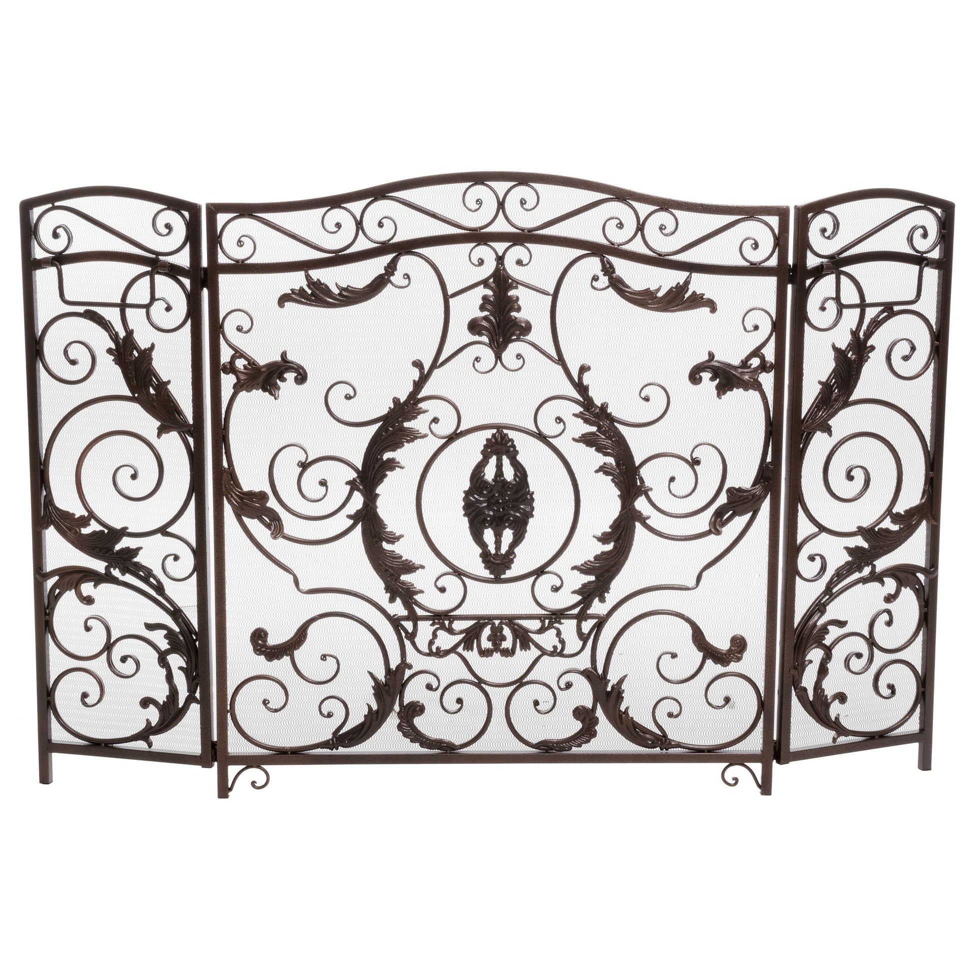 Waterbury Fireplace Screen Black Primary Living Space American Traditional Iron