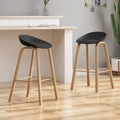 Barstool Set Of 2 Black Polypropylene