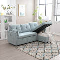 United We Win Furniture, Modular L Shaped Sofa, Modular Long Sofa With Reversible Chaise Lounge, Sofa Bed, Sleeper Sofa, Modular Sofa Combination With Storage Seats. Mint Green Chenille 3 Seat