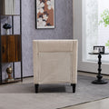 Coolmore Modern Accent Chair,Upholstered Armchair With Scooped Arms For Bedroom,Apartment,Studio,Office,Waiting Room Beige Corduroy Beige Primary Living Space Foam Corduroy
